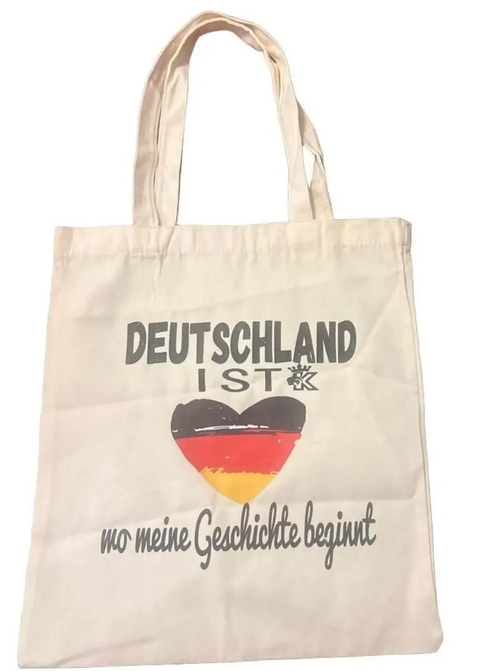 Germany Deutschland Canvas Tote Bag German Flag Heart Travel Canvas Bag NWOT